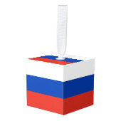 ロシア国旗 キューブオーナメント (正面アングル)