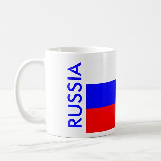 ロシア国旗 コーヒーマグカップ (左)