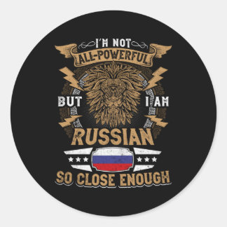 ロシア国旗 ラウンドシール