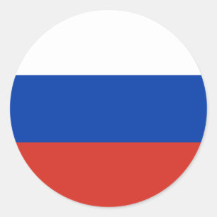 ロシア国旗 ラウンドシール