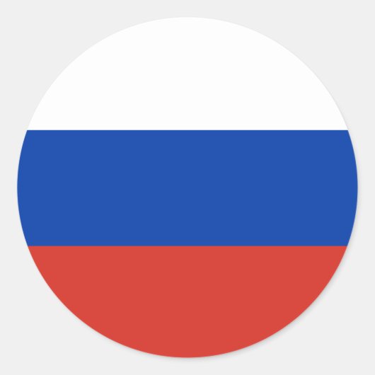 ロシア国旗 ラウンドシール (正面)