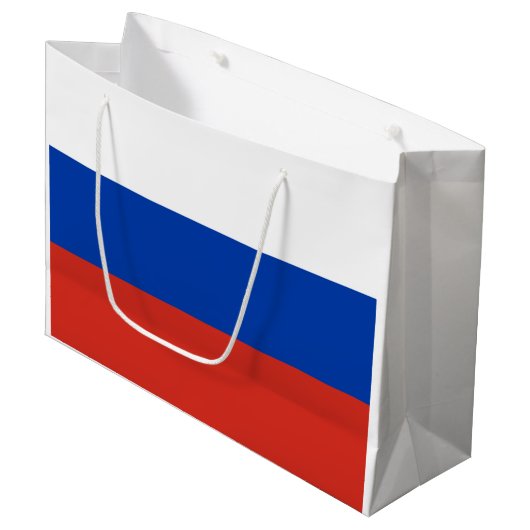 ロシア国旗 ラージペーパーバッグ (正面アングル)