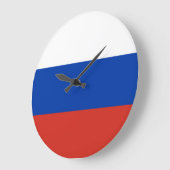 ロシア国旗 ラージ壁時計 (傾斜)