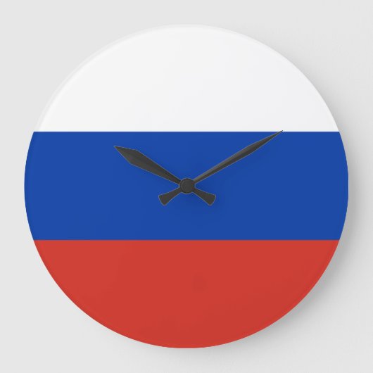 ロシア国旗 ラージ壁時計 (正面)