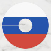 ロシア国旗 ワイングラスタグ (正面)