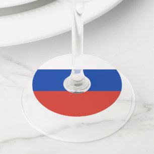 ロシア国旗 ワイングラスタグ