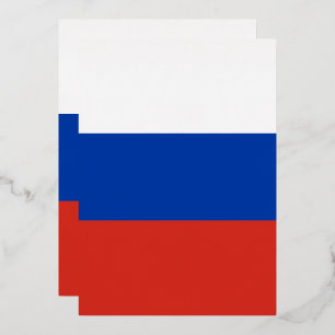 ロシア国旗 箔招待状