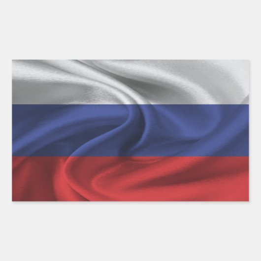 ロシア国旗 長方形シール (正面)