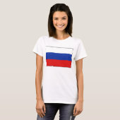 ロシア国旗x地図Tシャツ Tシャツ (正面フル)
