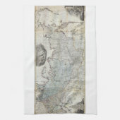ロシア帝国の1787掛け地図 キッチンタオル (縦)