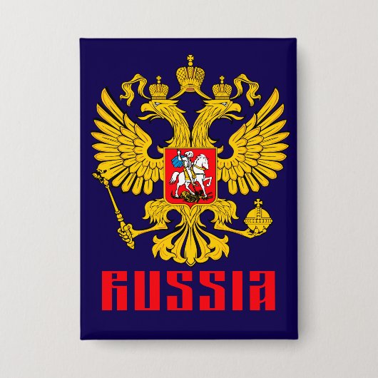 ロシア帝国鷲旗 缶バッジ (正面)