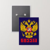 ロシア帝国鷲旗 缶バッジ (正面/裏面)