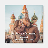 ロシア旅行カスタム写真土産マグネット マグネット (正面)