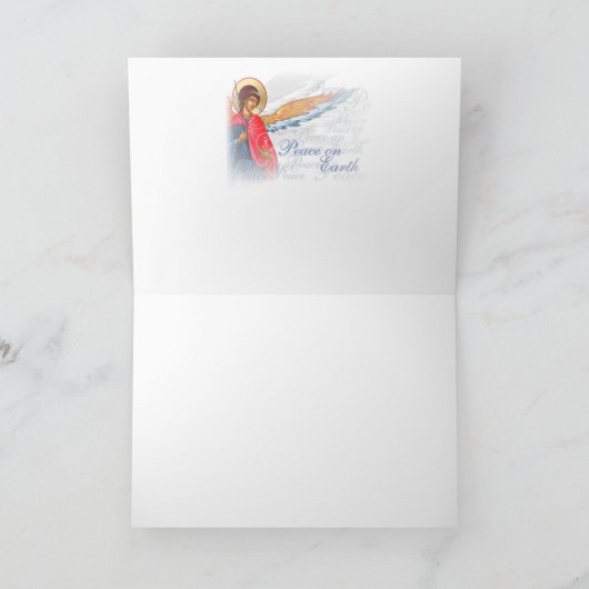 ロシア正教の出生のクリスマスの挨拶状 シーズンカード (内部)