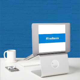 ロシア民主英語 – ホワイトブルーホワイト国旗 シール