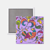 ロシア産の北鳥 マグネット (正面/裏面)