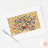 ロシア産の北鳥 長方形シール (封筒)