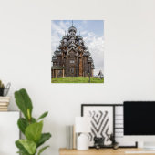 ロシア華美の木造教会 ポスター (ホームオフィス)