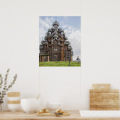 ロシア華美の木造教会 ポスター (キッチン)