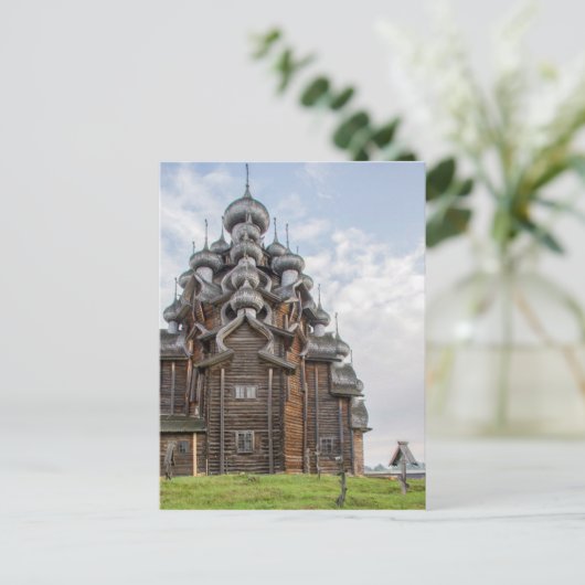 ロシア華美の木造教会 ポストカード (スタンド正面)