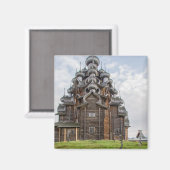 ロシア華美の木造教会 マグネット (正面/裏面)