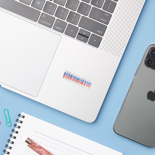 ロシア製バーコード旗 シール (ノートパソコンとiPhone)