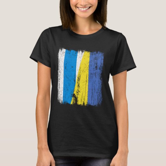 ロシア解放 ウクライナ ハーフフラグ ロシア野党 支援 Tシャツ (正面)