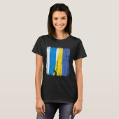 ロシア解放 ウクライナ ハーフフラグ ロシア野党 支援 Tシャツ (正面フル)
