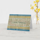 ロシア語のハッピーバースデー カード (黄色い花)