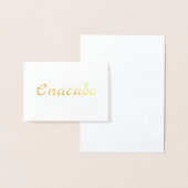 ロシア語の「ありがとう」Спасибо 箔カード (ディスプレー)