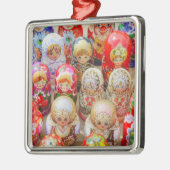 ロシア語は人形に入り込みました メタルオーナメント (左)