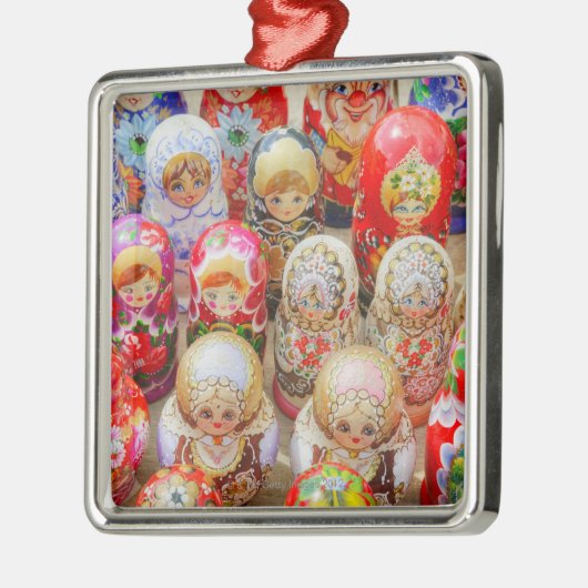 ロシア語は人形に入り込みました メタルオーナメント (左)