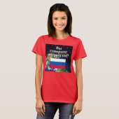 ロシア語を話しますか。 ロシア語。 旗及び地球 Tシャツ (正面フル)