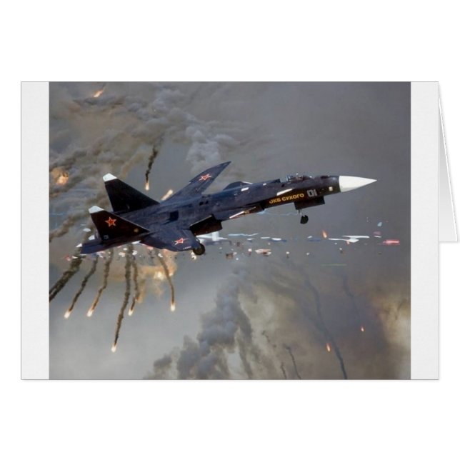 ロシア語SUKHOI SU-27 "フランカー" (正面横)