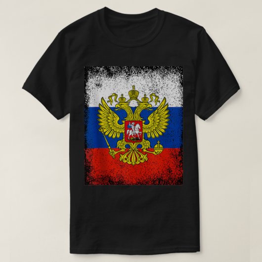 ロシア連ロシアの合紋章 Tシャツ (デザイン正面)