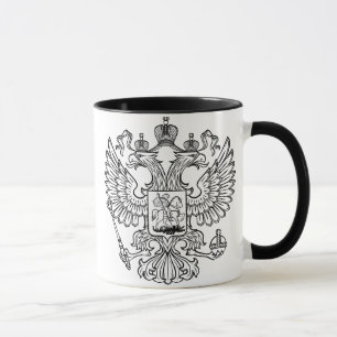 ロシア連邦のロシアのな紋章付き外衣 マグカップ