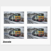 ロシア鉄道機関車 長方形シール (シート)