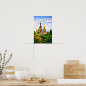 ロシア イラスト 旅行 アート ヴィンテージ ポスター (キッチン)