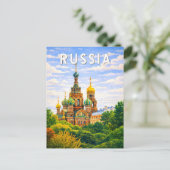 ロシア イラスト 旅行 アート ヴィンテージ ポストカード (スタンド正面)