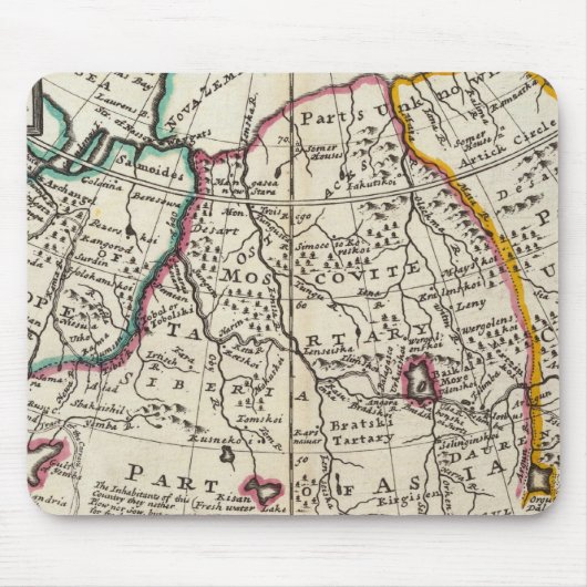 ロシア、カザフスタン、アジア マウスパッド (正面)