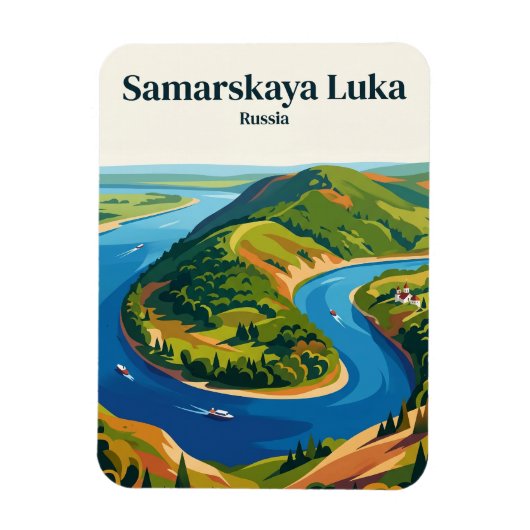 ロシア サマーラ州のサマーラ湾国立公園 マグネット (縦)