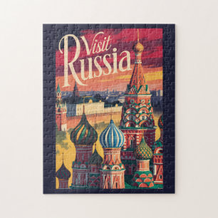 ロシア サンクトバシーリイ大聖堂 イラスト 旅行 ジグソーパズル