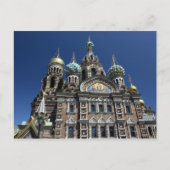 ロシア,サンクトペテルブルク教会 ポストカード (正面)