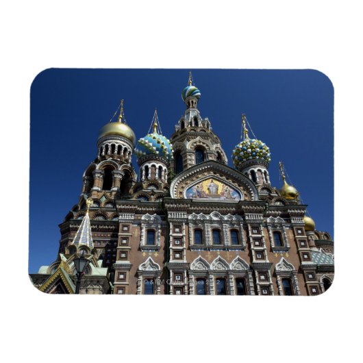 ロシア,サンクトペテルブルク教会 マグネット (横)
