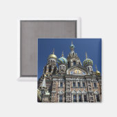 ロシア,サンクトペテルブルク教会 マグネット (正面/裏面)