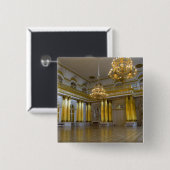 ロシア、サンクトペテルブルク、エルミタージュ(アカ4) 缶バッジ (正面&裏面)