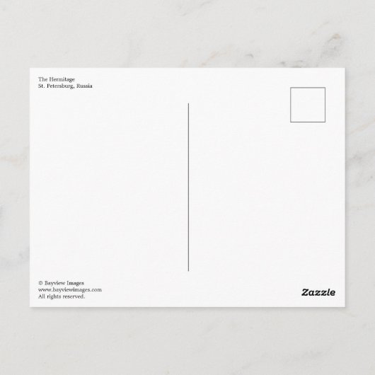 ロシア,サンクトペテルブルク,エルミタージュ ポストカード (裏面)