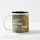 ロシア、サンクトペテルブルク。サムソンの泉 ツートーンマグカップ (左)