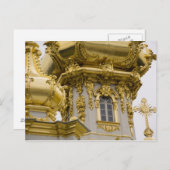 ロシア、サンクトペテルブルク、ピーターホフ宮殿(別名ピーターホフ宮殿) ポストカード (正面/裏面)