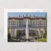 ロシア、サンクトペテルブルク、ピーターホフ、グランドパレス ポストカード (正面/裏面)